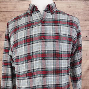 CROFT & BARROW PLAID FLANNEL BUTTON‎ DOWN SHIRT MENS SIZE M MEDIUM